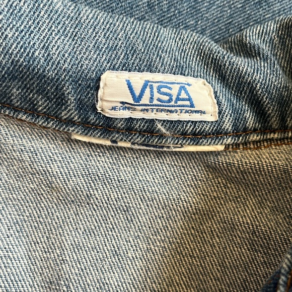 vintage visa classic denim jean jacket - Picture 6 of 6
